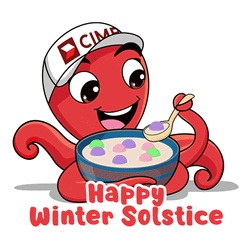 Happy Winter Solstice Yule Eating GIF