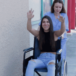 Happy Woman Wheelchair GIF