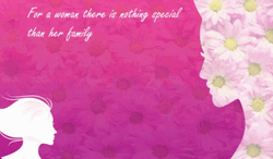 Happy Women's Day Quote Pink Flowers GIF