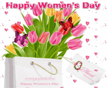 Happy Womens Day Flowers GIF