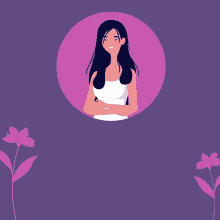 Happy Womens Day Purple Greeting GIF