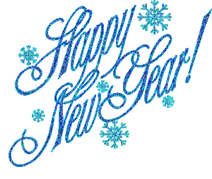 Happy Word Surrounded By Snowflakes And Sparkles Sticker
