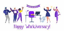 Happy Work Anniversary Office Celebration GIF | GIFDB.com