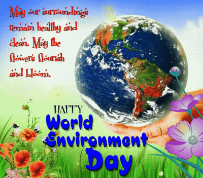 Happy World Environment Day Hand Holding Globe