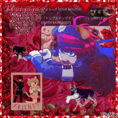 Happy World Rabies Day Girl And Dog GIF