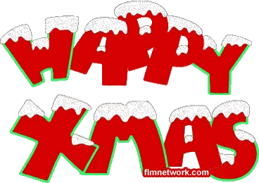 Happy Xmas Sign With Green Outline Sticker