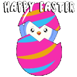 Happyeaster Pengu Sticker GIF