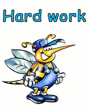Hard Work Happy Flying Bee