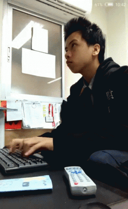 Hardworking Man Focus On Typing Fast GIF