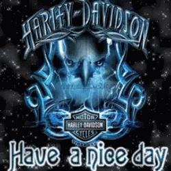 Harley Davidson Happy Birthday Blue Light GIF