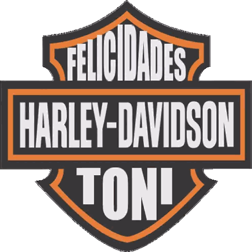Harley Davidson Logo Felicidades Toni Sticker