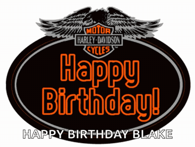 Harley Davidson Logo Happy Birthday Blake GIF