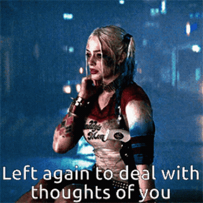 Harley Quinn From The Movie Suicide Squad Is Talking On The Phone GIF