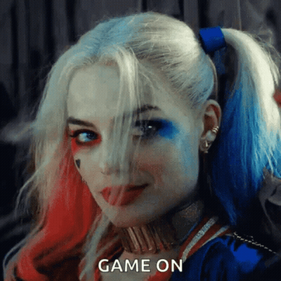 Harley Quinn Smiling Game On GIF