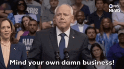 Harris Walz Mind Own Business Audience Applaud GIF