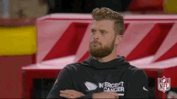 Harrison Butker Both Hands Up Fist Form GIF