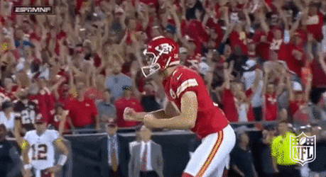 Harrison Butker Chest BumpTeammate GIF