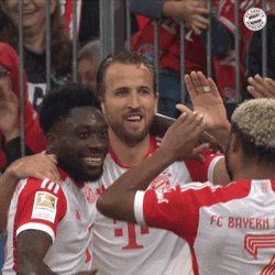 Harry Kane High Fives Then Hugs Teammate GIF