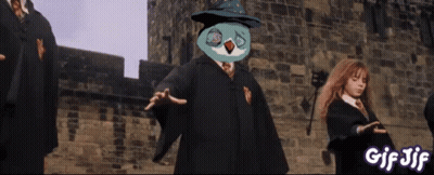 Harry Potter And Hermione Granger Walking In Front Of Castle GIF