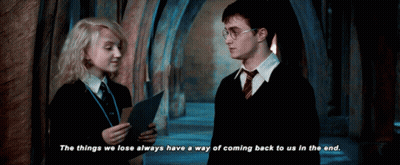 Harry Potter And Luna Lovegood In A Scene From The Movie Harry Potter And The Deathly Hallows GIF