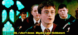 Harry Potter Discussing Lord Voldemort GIF