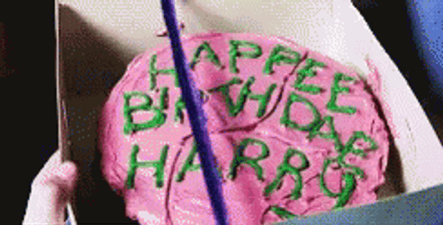 Harry Potter Happy Birthday Cake GIF