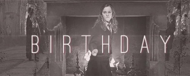 Harry Potter Happy Birthday Hermione Granger GIF