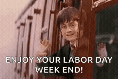 Harry Potter Is Waving Out Of A Train Window . GIF