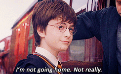 Harry Potter Saying I'm Not Going Home GIF