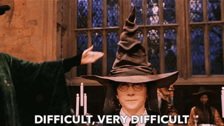 Harry Potter Sorting Hat Difficult Very Difficult GIF