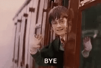 Harry Potter Waving Goodbye At Train Window GIF