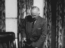 Harry S Truman's Opening Book About Politics GIF