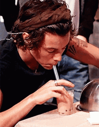 Harry Styles Boba Tea GIF