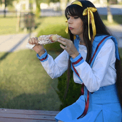 Haruhi Fujioka Cosplayer Eating Corn