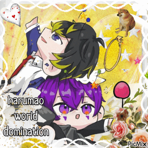 Harumao World Domination Text GIF