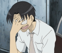 Harunobu Madarame Anime Laughing Facepalm GIF