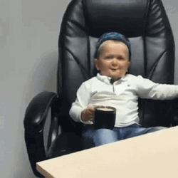 Hasbulla Drinking Coffee Cheers Eyebrow Raise  GIF