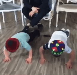 Hasbulla Kids Push Up Exercise GIF