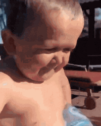 Hasbulla Mini Khabib Smile Swimming Pool Jump GIF