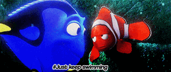 Hashtag Just Keep Swimming Dory Nemo GIF