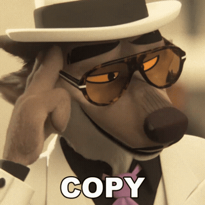 Hat And Sunglasses Cartoon Character Saying Copy GIF