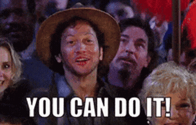 Hat Man In Crowd You Can Do It GIF