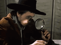 Hat Man Use Magnifying Glass GIF