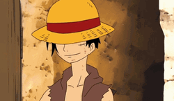 Hat Tip Luffy One Piece GIF