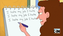 Hate Hate Hate My Job Animated Girl GIF