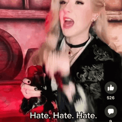 Hate Hate Hate Woman Mimicking The Grinch GIF