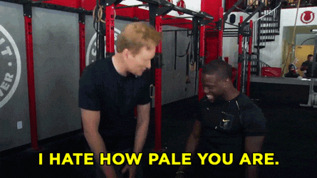 Hate How Pale You Are Kevin Hart Damn GIF