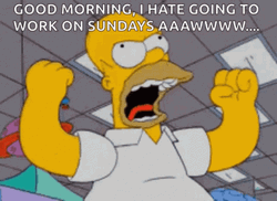 Hate Working On Sunday Simpson GIF