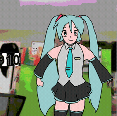 Hatsune Miku At Sign Saying 310 GIF