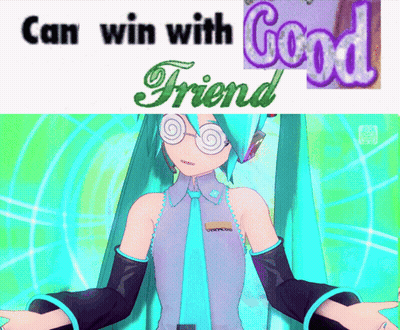 Hatsune Miku Can Win With Good Friend GIF